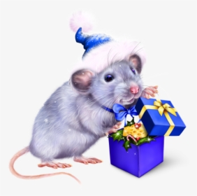 Transparent Cute Mouse Png - Christmas Rat Png, Png Download, Transparent PNG