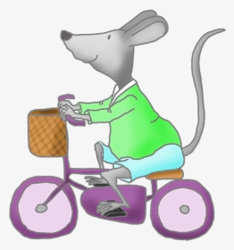 Cute Mice Clip Art With Bike - Mouse Playing Clipart, HD Png Download, Transparent PNG