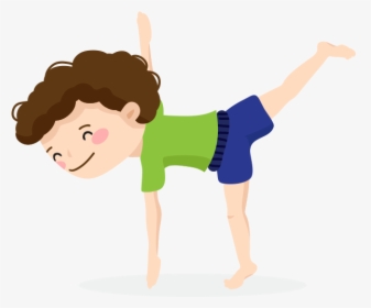 Kids Yoga Pose Five - Yoga Png Kids, Transparent Png, Transparent PNG