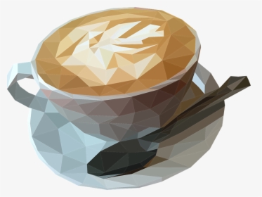 Low Poly Coffee, Coffee, Cup, Poly, Polygonal - Coffee Cup Low Poly, HD Png Download, Transparent PNG