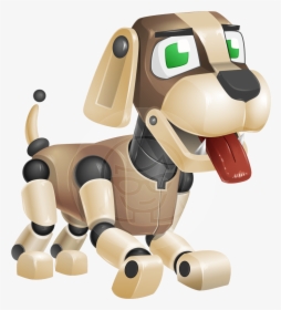 Barkey Is A Robot Dog Character With A Typical Doggy-shaped - Cartoon Character Dog Robot, HD Png Download, Transparent PNG