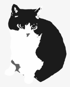 Stencil Graffiti Drawing Cat Silhouette - Stencil Graffiti Cat, HD Png Download, Transparent PNG