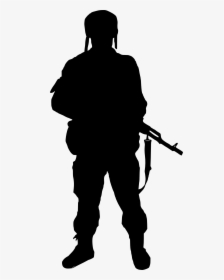Transparent Background Soldier Silhouette Png, Png Download, Transparent PNG