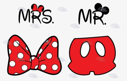 Cute Mr Mrs Matching Shirts, Minnie Mouse Polka Dots - Mickey Mouse Couple Shirt, HD Png Download, Transparent PNG