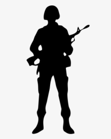 Soldier Silhouette Military Clip Art - Silhouette Soldier Clipart, HD Png Download, Transparent PNG
