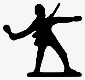 Wwii Soldier Silhouette Clipart - Soldier Throwing Grenade Silhouette, HD Png Download, Transparent PNG