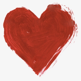 Red Watercolor Heart Png Image - Transparent Background Paint Heart Png, Png Download, Transparent PNG