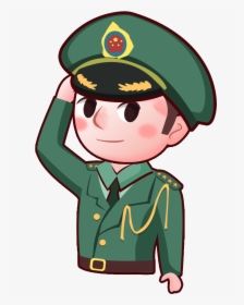 Cartoon Version Saluting Army Soldier - Cartoon Images Of Soldier, HD Png Download, Transparent PNG