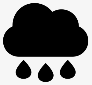 Raindrops Of Rain Falling Of Dark Cloud - Dark Cloud Icon, HD Png Download, Transparent PNG