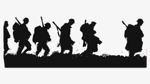 #soldiers #silhouette - World War 1 Trenches Silhouette, HD Png Download, Transparent PNG