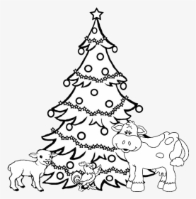 Transparent Christmas Treepng - Christmas Picture Clipart Black And White, Png Download, Transparent PNG