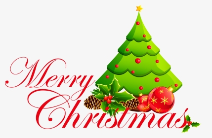 Transparent Merry Christmas Tree - Merry Christmas Christmas Tree, HD Png Download, Transparent PNG