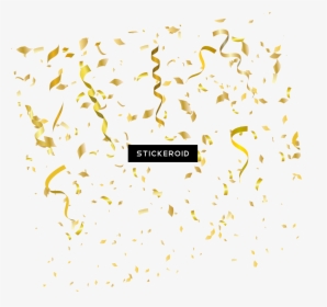 Spiral Gold Ribbon Png , Png Download - Gold Confetti Background Png, Transparent Png, Transparent PNG