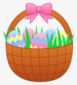 Elegant Easter Eggs In Grass Clipart - Easter Basket Clipart Transparent, HD Png Download, Transparent PNG