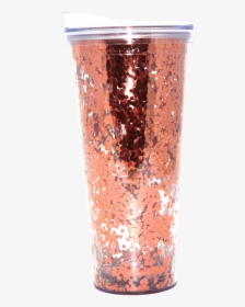 Slant Rose Gold Confetti Tumbler - Vase, HD Png Download, Transparent PNG