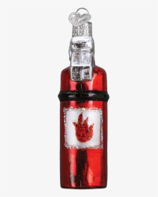 Old World Christmas Fire Extinguisher Glass Ornament - Glass Bottle, HD Png Download, Transparent PNG