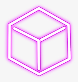 #neon #cube #freetoedit #square #pink #glow #light - 3d Neon Cube Png, Transparent Png, Transparent PNG