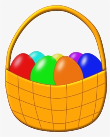 Easter Basket Png Free Download - Easter Basket With Eggs Clipart, Transparent Png, Transparent PNG