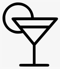 Margarita Cocktail Drink Svg Png Icon Free Download - Cartoon Cocktail Glass Black And White, Transparent Png, Transparent PNG