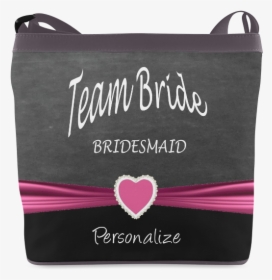 Team Bride In Black And Pink Crossbody Bags - Wristlet, HD Png Download, Transparent PNG