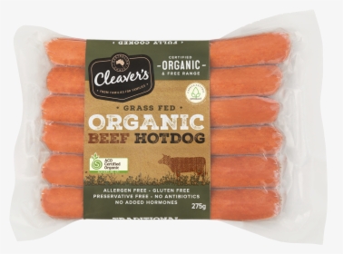 Cleaver S Organic Beef Hotdogs - Bratwurst, HD Png Download, Transparent PNG