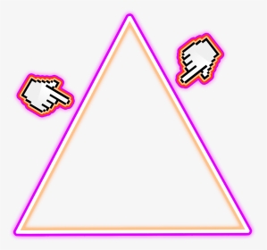 #neon #glow #triangle #purple #freetoedit #geometric - Triangle, HD Png Download, Transparent PNG