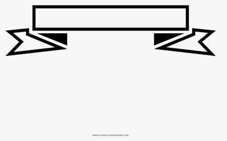 Ribbon Banner Coloring Page - Drawing, HD Png Download, Transparent PNG