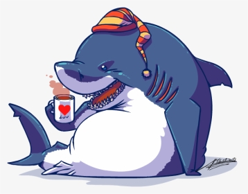 Morning Shark - Cartoon, HD Png Download, Transparent PNG