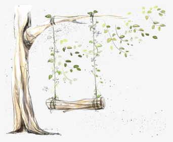 Floral Swing Drawing, HD Png Download, Transparent PNG