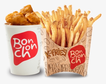 Chicken Poppers With Kfries - Bonchon Menu Fries, HD Png Download, Transparent PNG