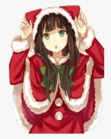Cute Anime Girl Christmas, HD Png Download, Transparent PNG