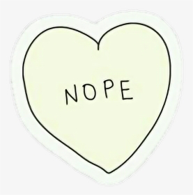 #kawaii #cute #soft #aesthetic #transparent #overlay - Nope Heart, HD Png Download, Transparent PNG