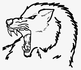 More Like Wolf Drawing By Howling- - Easy Mean Wolf Drawings, HD Png Download, Transparent PNG