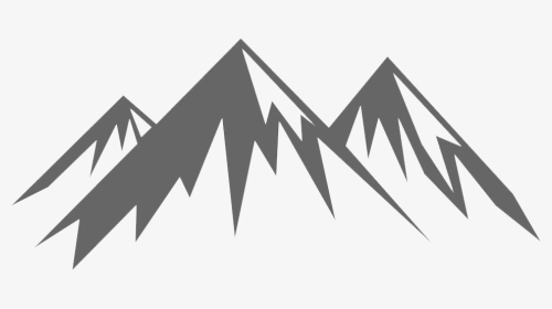 Black And White Rocky Mountain Clipart, HD Png Download, Transparent PNG