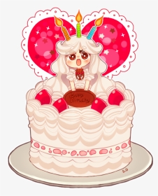 Anime Girl Birthday Cake Png, Transparent Png, Transparent PNG