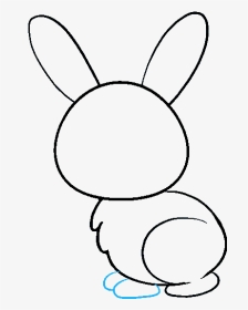 How To Draw Bunny - Draw A Rabbit Clipart, HD Png Download, Transparent PNG