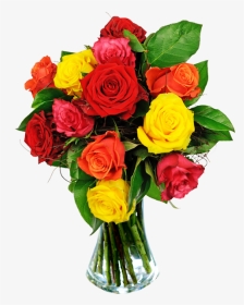 Splash Of Color - Bouquet Roses Different Colors, HD Png Download, Transparent PNG