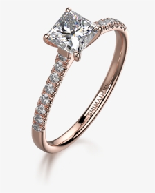 My Girl Rose Gold Diamond Ring With Micro Set Diamonds - Diamond Ring For Girl Engagement, HD Png Download, Transparent PNG