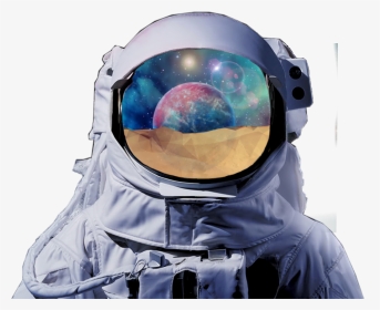 #space #astronomy #astro #astronaut #planet #desert - Astronaut Helmet Reflection Drawing, HD Png Download, Transparent PNG