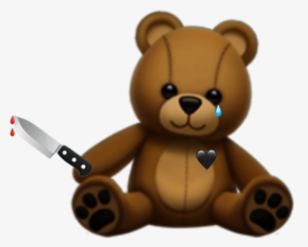 #emoji #iphone #teddybear #aesthetic #grunge #edgy - Teddy Bear, HD Png Download, Transparent PNG