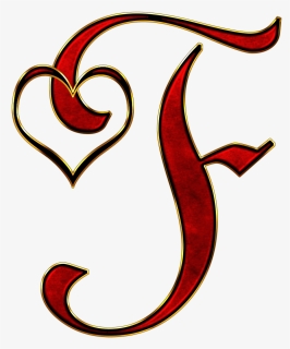 Valentine Capital Letter F - Letter F In Heart, HD Png Download, Transparent PNG