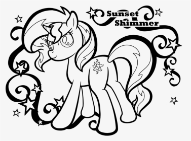 My Little Pony Sunset Shimmer Coloring Pages, HD Png Download, Transparent PNG