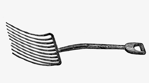 Fork Clipart Farmer - Garden Fork Clipart Black And White, HD Png Download, Transparent PNG