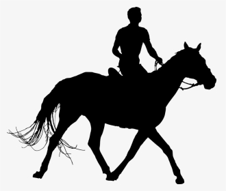 Man On Horse Silhouette, HD Png Download, Transparent PNG