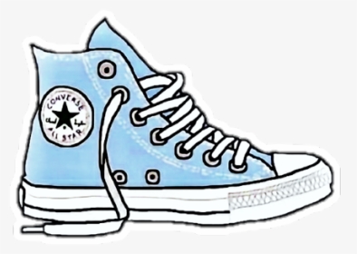 Converse Drawing Aesthetic - Aesthetic Shoe Drawing, HD Png Download, Transparent PNG