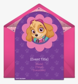 Paw Patrol Girl Birthday Invitations Online, HD Png Download, Transparent PNG