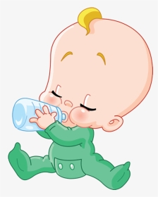 Drinking Clipart Bottleclip - Baby Drinking Bottle Clipart, HD Png Download, Transparent PNG