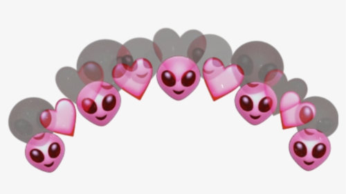 #aliens #crown #heartcrown #hearts #cool #cute #pink - Alien Heart Crown Png, Transparent Png, Transparent PNG