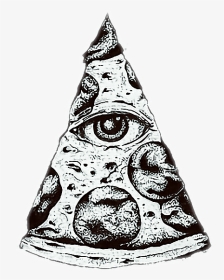 #illuminati 🖤 #pizza 💦 - Drawing, HD Png Download, Transparent PNG
