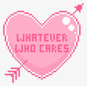 #whatever #who #cares #love #heart #colorful #cute - Valentine Pixel Art Transparent, HD Png Download, Transparent PNG